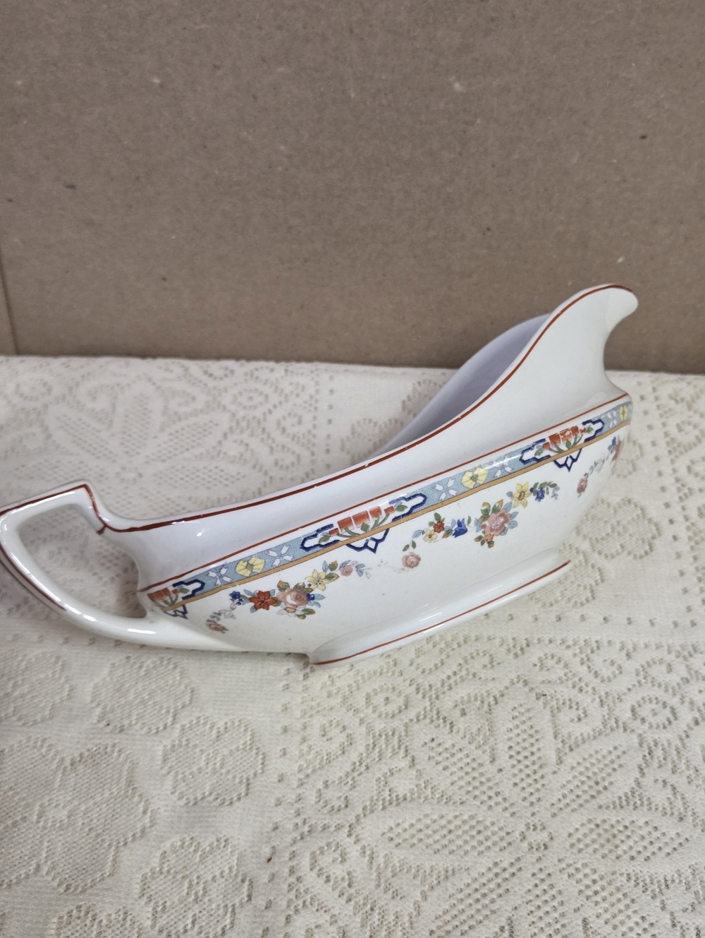 W.H. Grindley Vintage Floral Gravy Boat